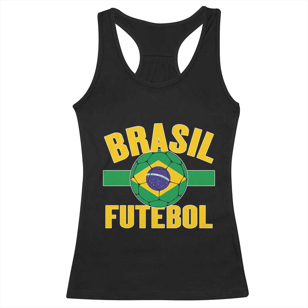 Brazil Soccer Football Fan Brasil Flag Racerback Tank Top