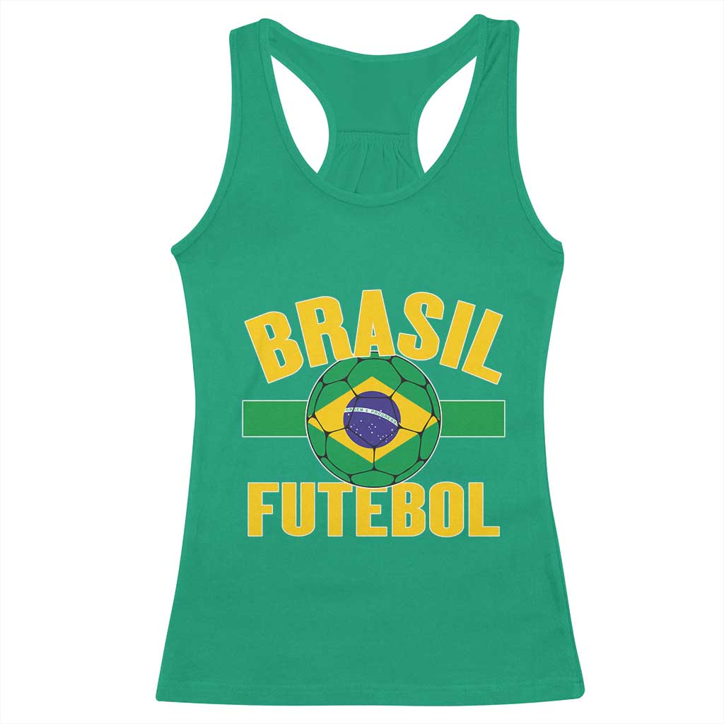 Brazil Soccer Football Fan Brasil Flag Racerback Tank Top