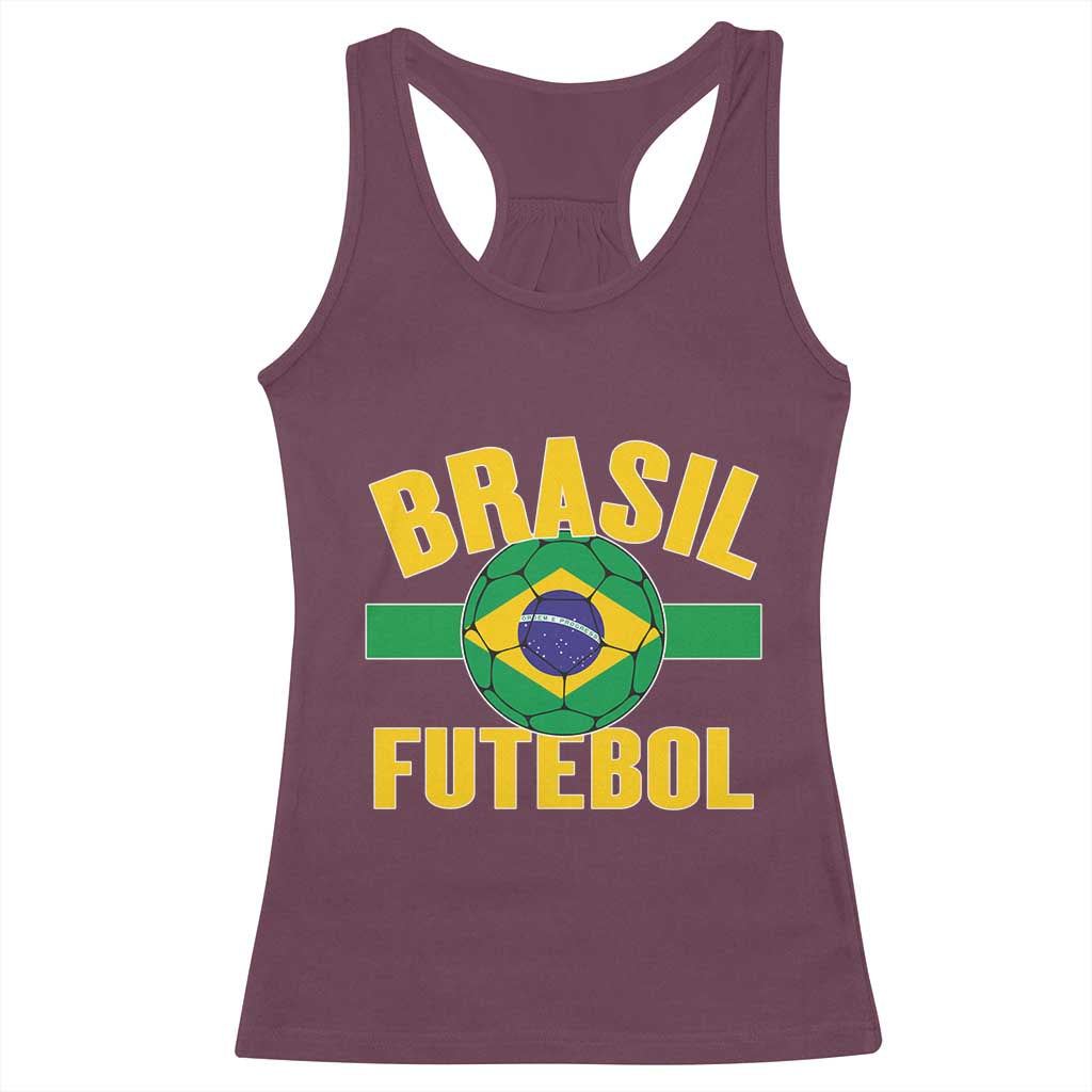 Brazil Soccer Football Fan Brasil Flag Racerback Tank Top