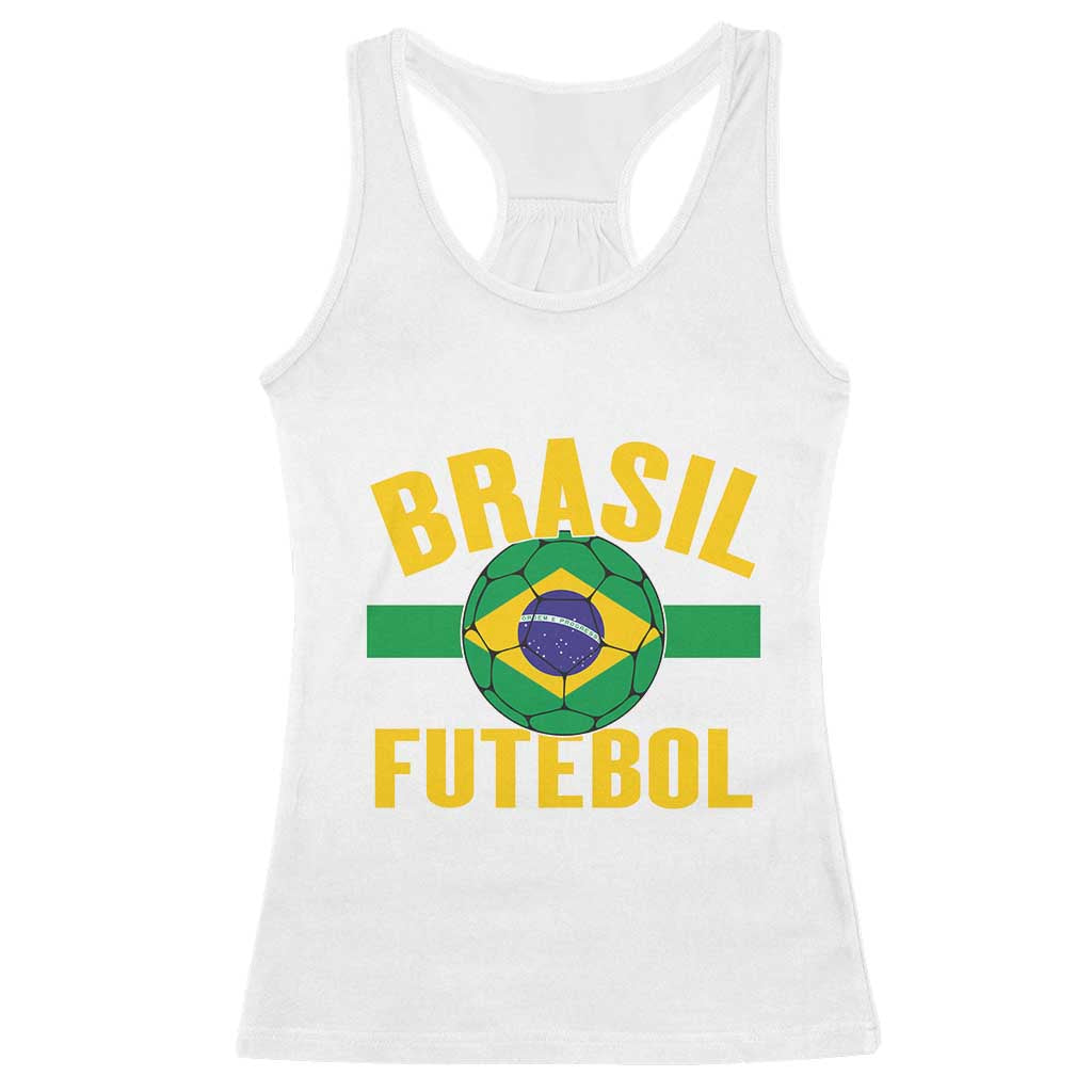 Brazil Soccer Football Fan Brasil Flag Racerback Tank Top