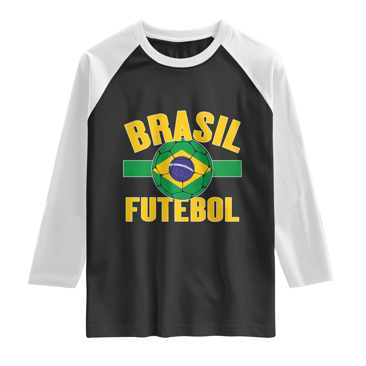 Brazil Soccer Football Fan Brasil Flag Raglan Shirt