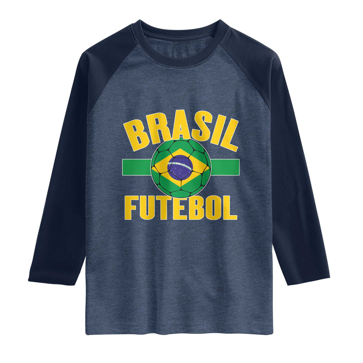 Brazil Soccer Football Fan Brasil Flag Raglan Shirt