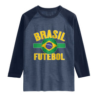 Brazil Soccer Football Fan Brasil Flag Raglan Shirt