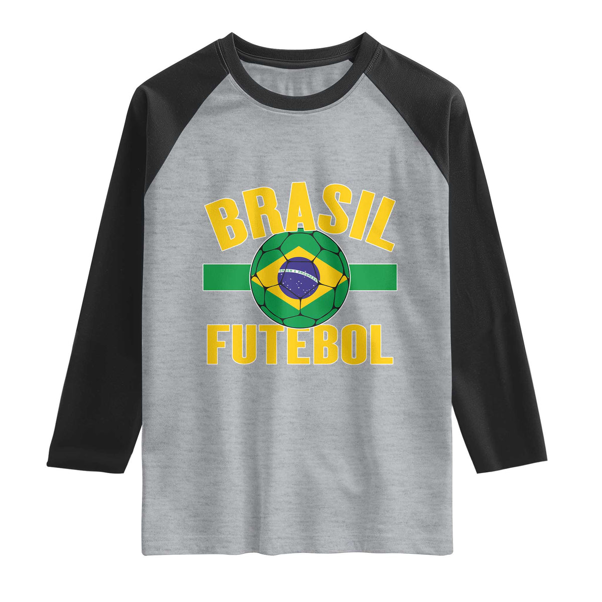 Brazil Soccer Football Fan Brasil Flag Raglan Shirt