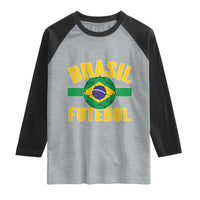 Brazil Soccer Football Fan Brasil Flag Raglan Shirt