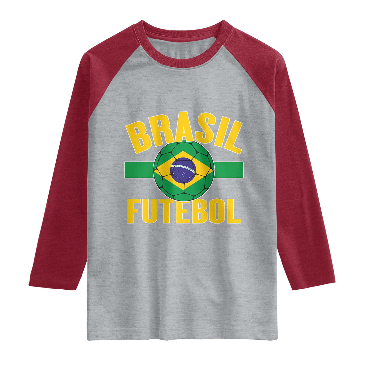 Brazil Soccer Football Fan Brasil Flag Raglan Shirt