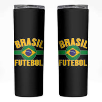 Brazil Soccer Football Fan Brasil Flag Skinny Tumbler