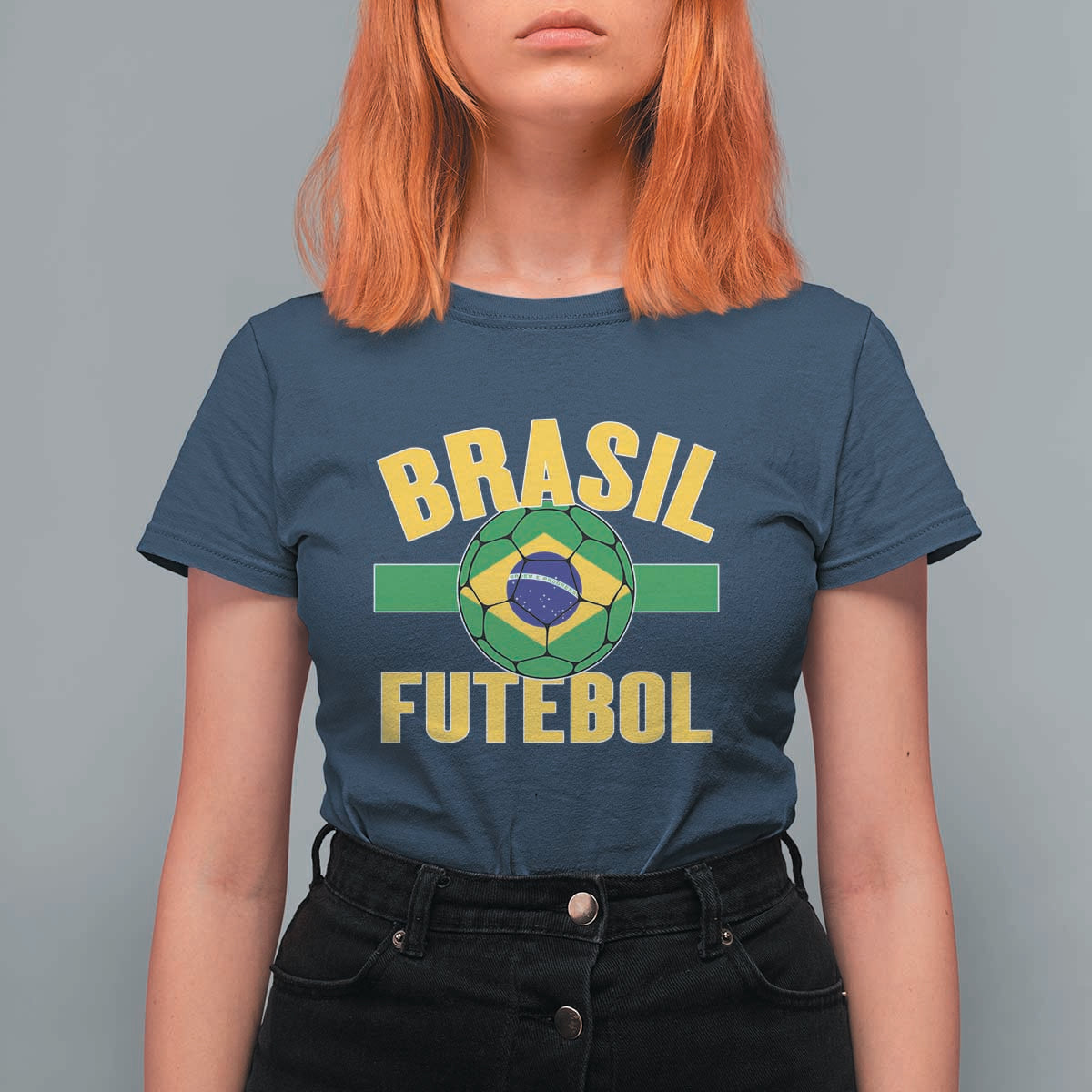 Brazil Soccer Football Fan Brasil Flag T Shirt For Women