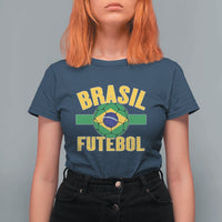Brazil Soccer Football Fan Brasil Flag T Shirt For Women