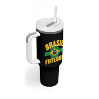 Brazil Soccer Football Fan Brasil Flag Tumbler With Handle