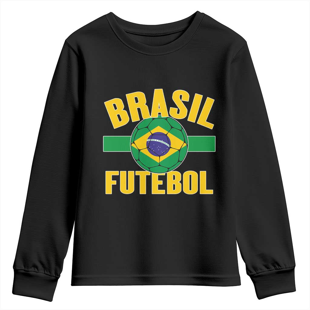 Brazil Soccer Football Fan Brasil Flag Youth Sweatshirt