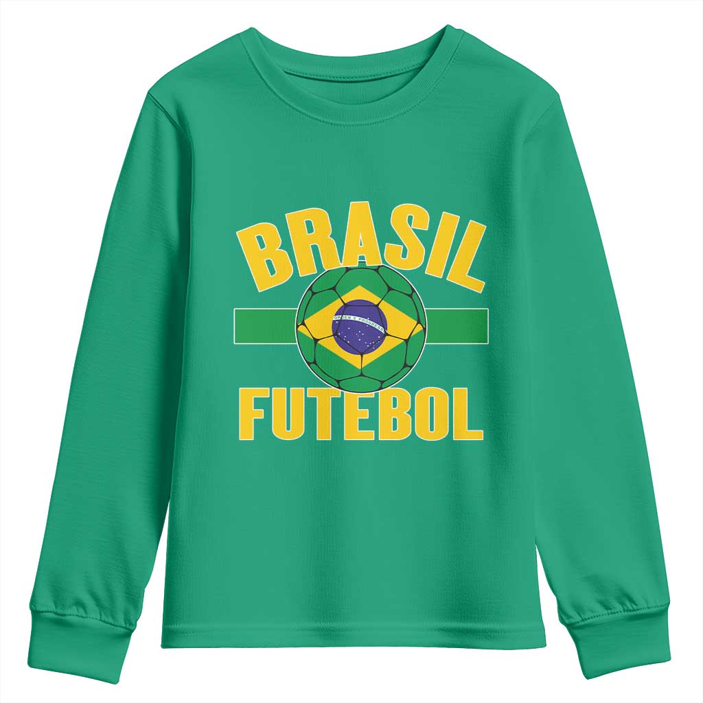Brazil Soccer Football Fan Brasil Flag Youth Sweatshirt