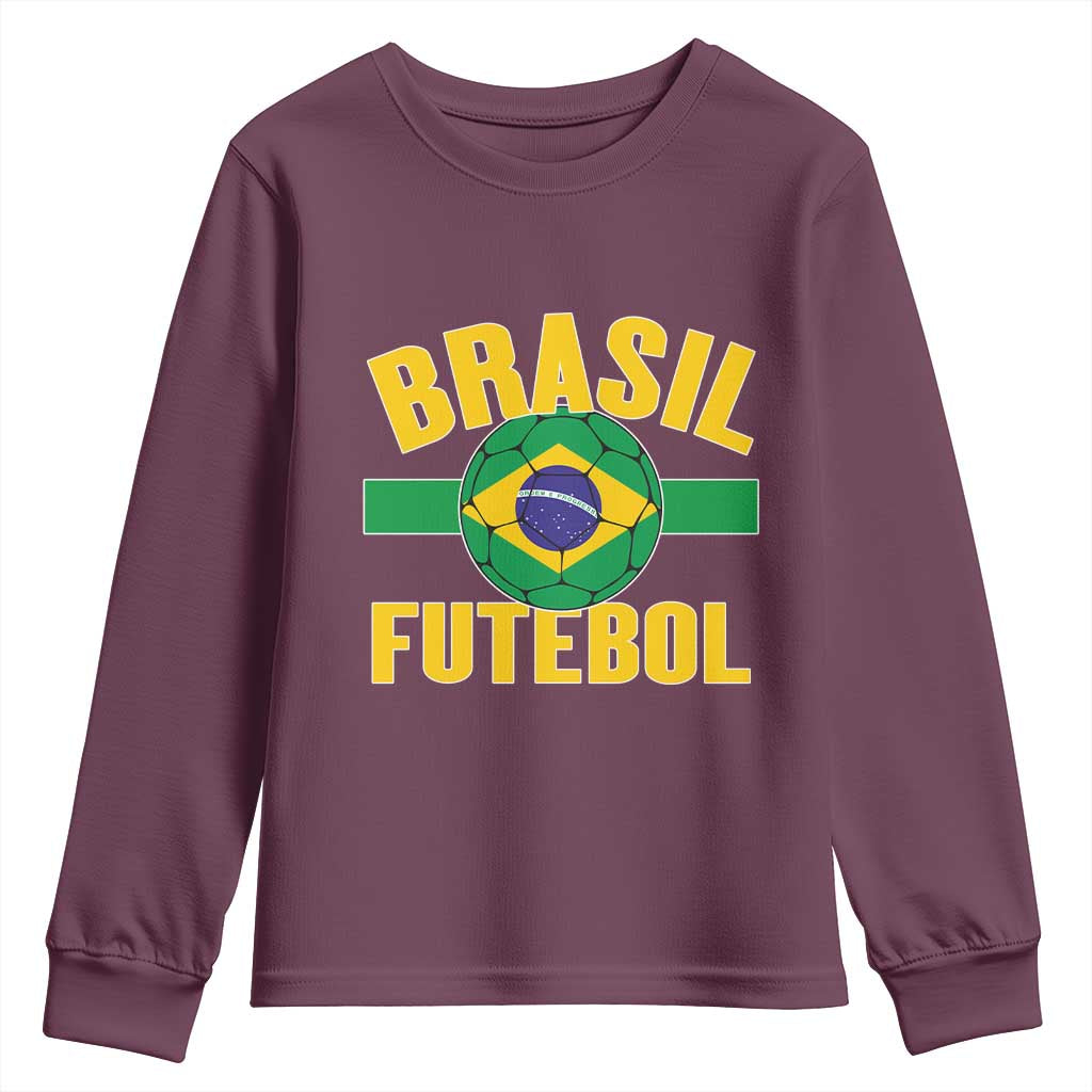 Brazil Soccer Football Fan Brasil Flag Youth Sweatshirt