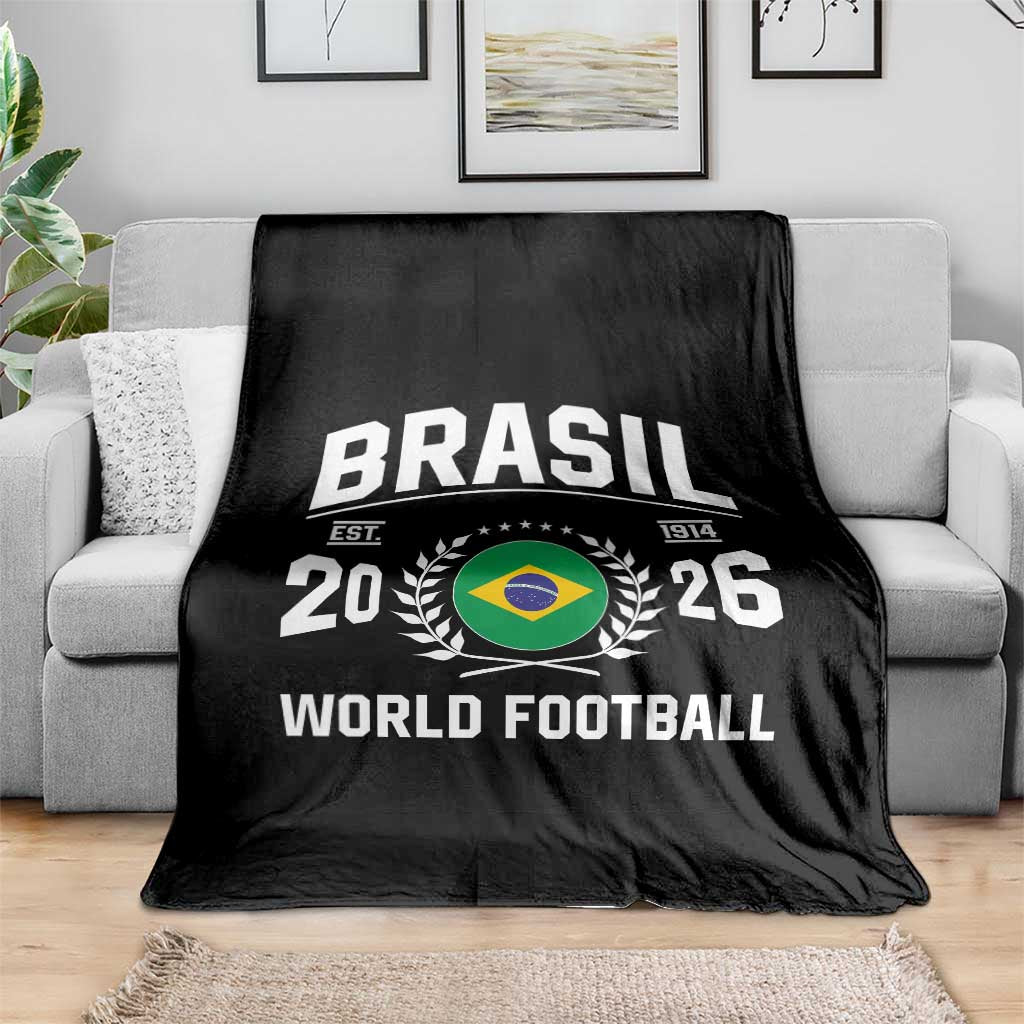 Brasil Flag Brazil Soccer Football Fan Throw Blanket