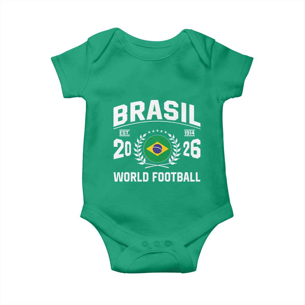 Brasil Flag Brazil Soccer Football Fan Baby Onesie