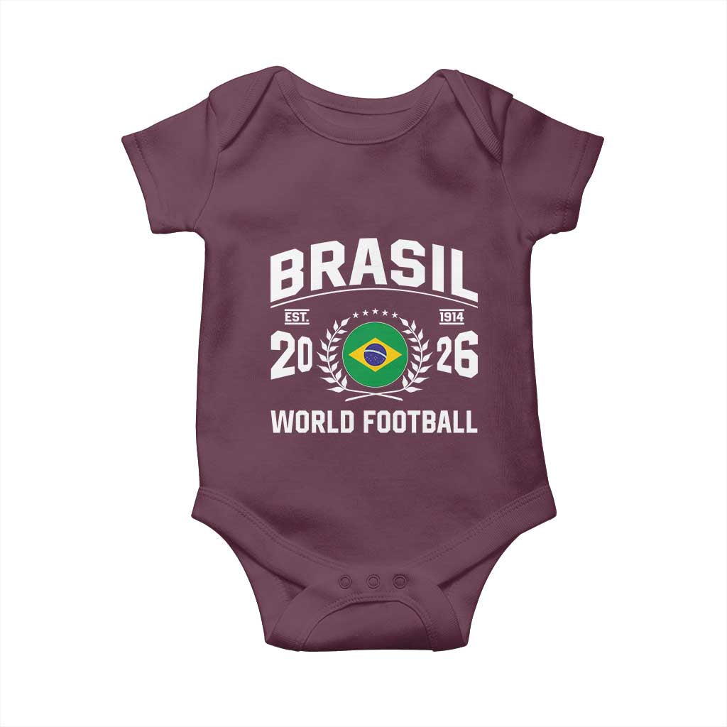 Brasil Flag Brazil Soccer Football Fan Baby Onesie