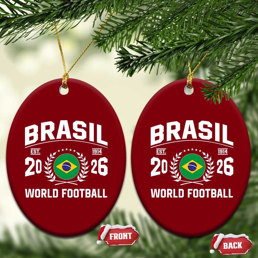 Brasil Flag Brazil Soccer Football Fan Ceramic Ornament