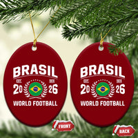 Brasil Flag Brazil Soccer Football Fan Ceramic Ornament