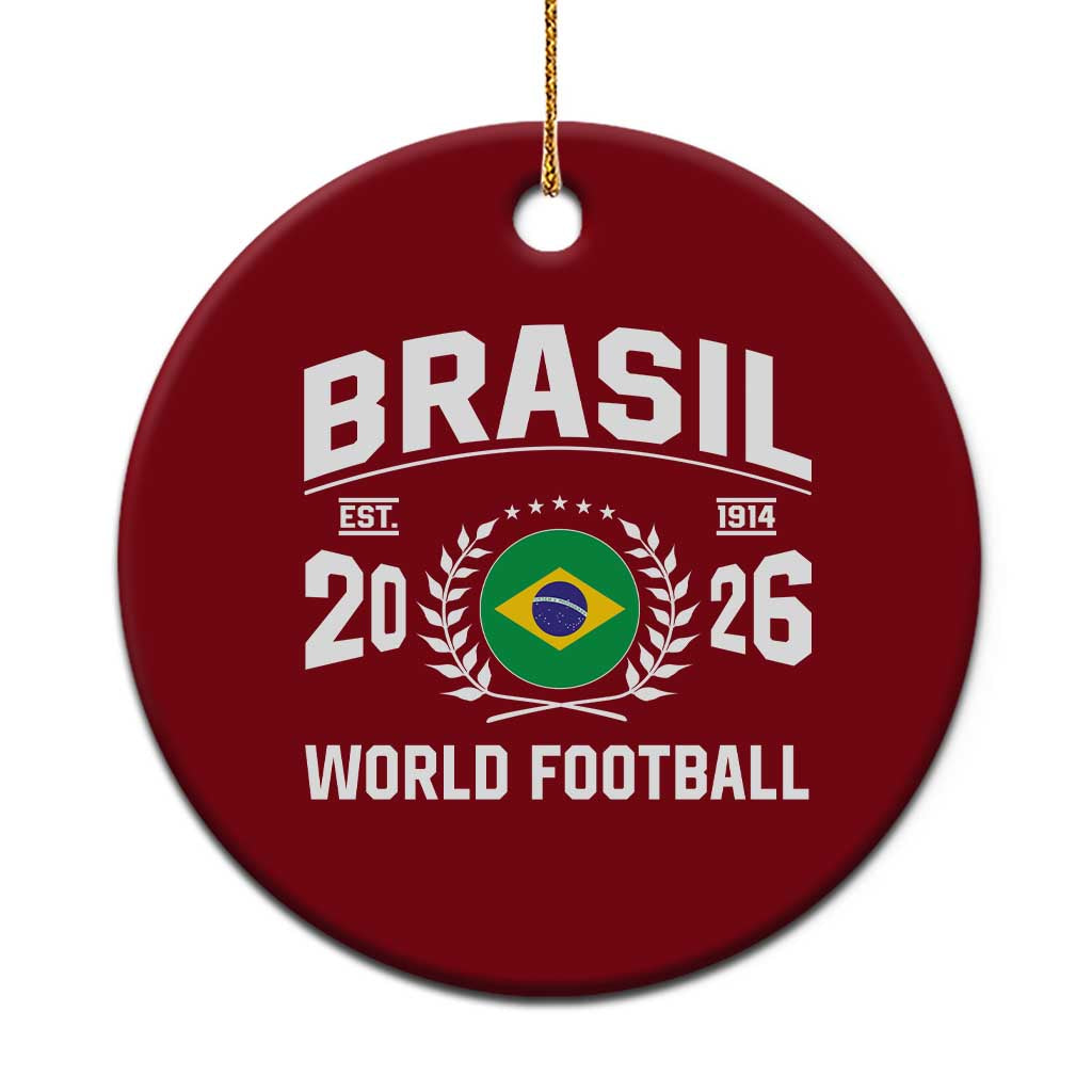 Brasil Flag Brazil Soccer Football Fan Ceramic Ornament