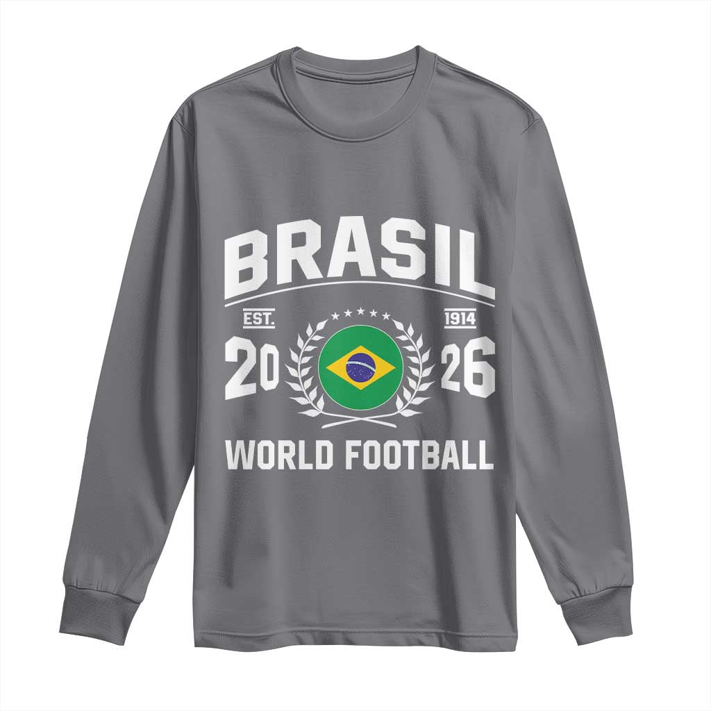 Brasil Flag Brazil Soccer Football Fan Long Sleeve Shirt