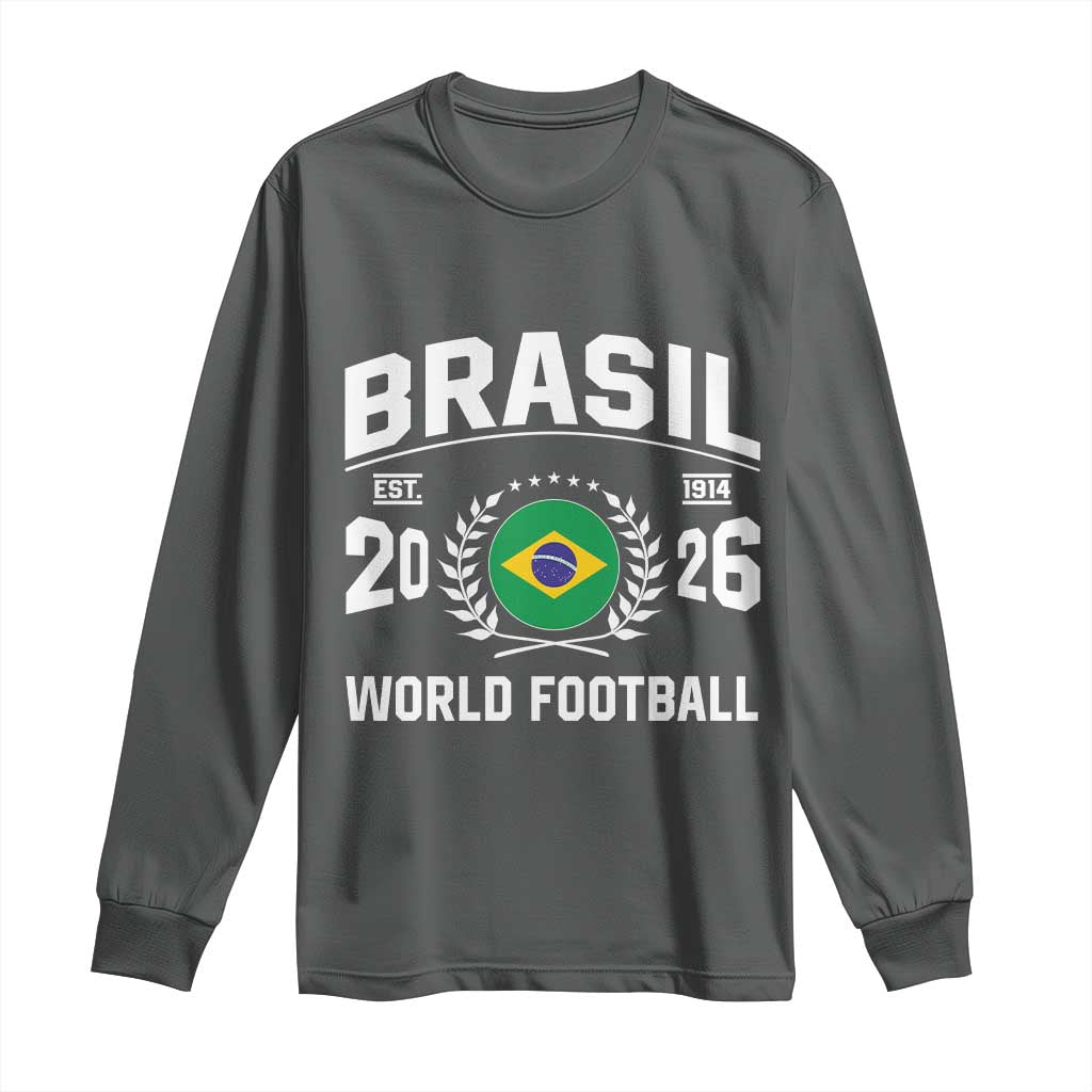 Brasil Flag Brazil Soccer Football Fan Long Sleeve Shirt