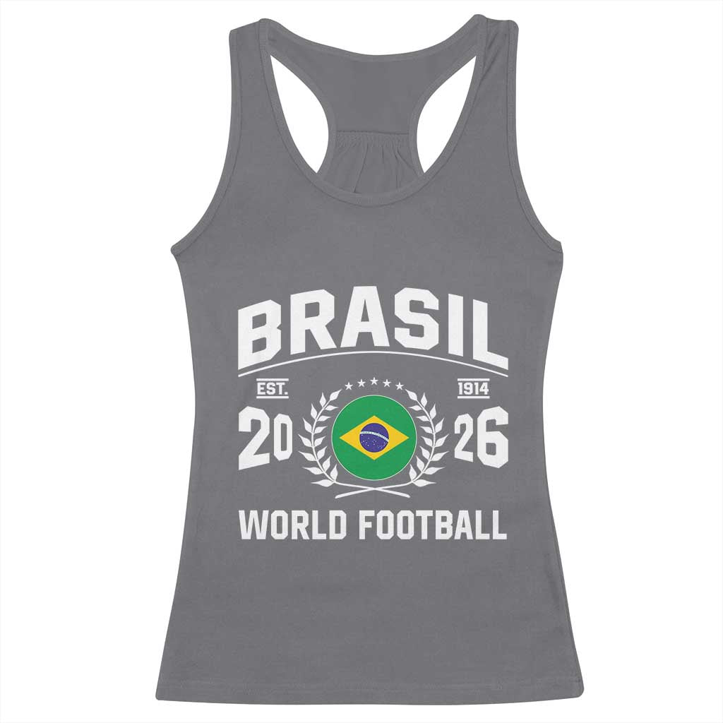 Brasil Flag Brazil Soccer Football Fan Racerback Tank Top