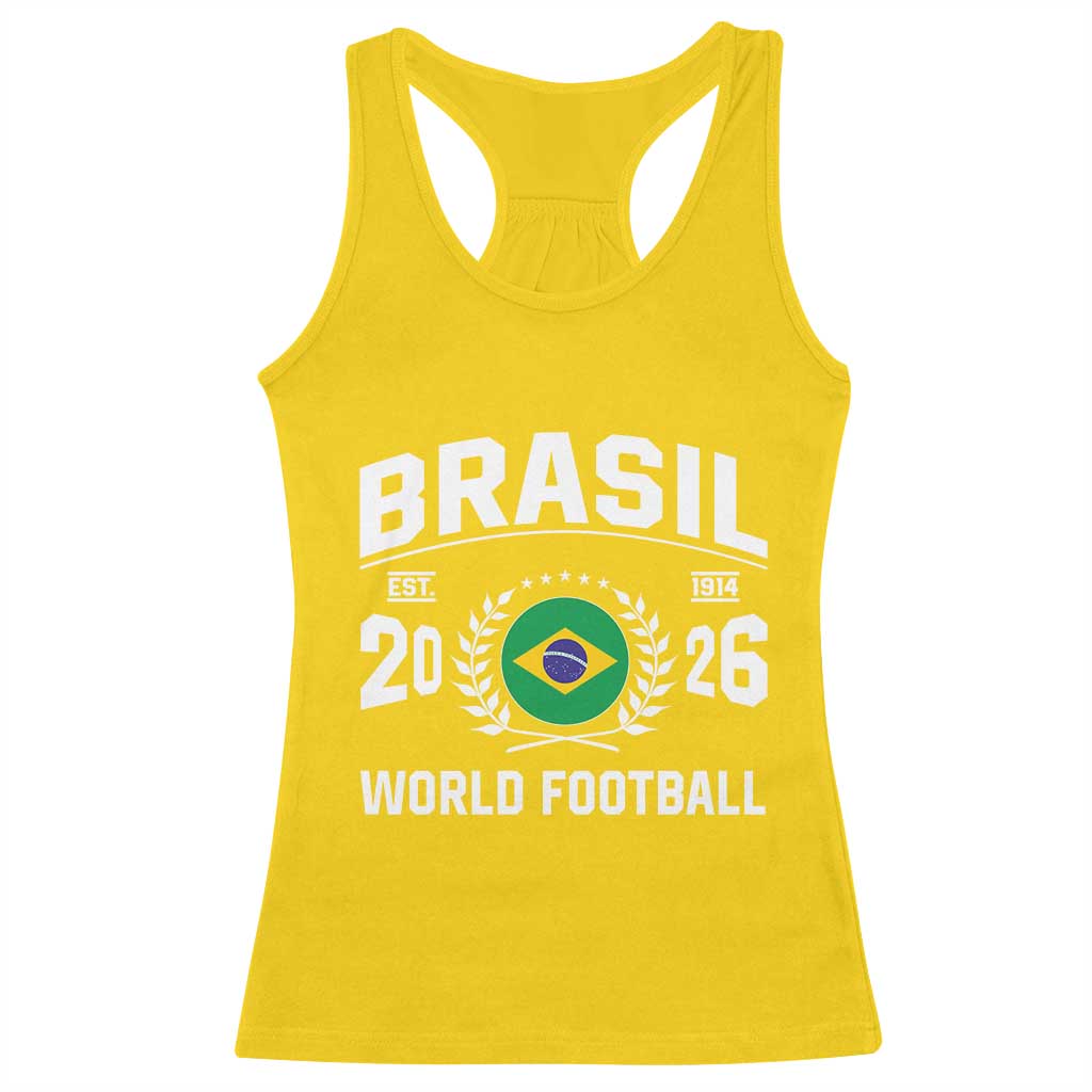 Brasil Flag Brazil Soccer Football Fan Racerback Tank Top