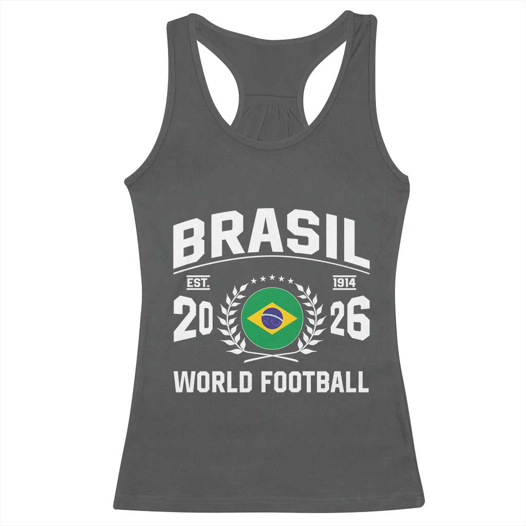 Brasil Flag Brazil Soccer Football Fan Racerback Tank Top