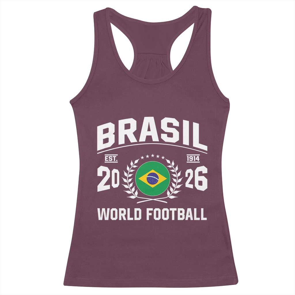 Brasil Flag Brazil Soccer Football Fan Racerback Tank Top