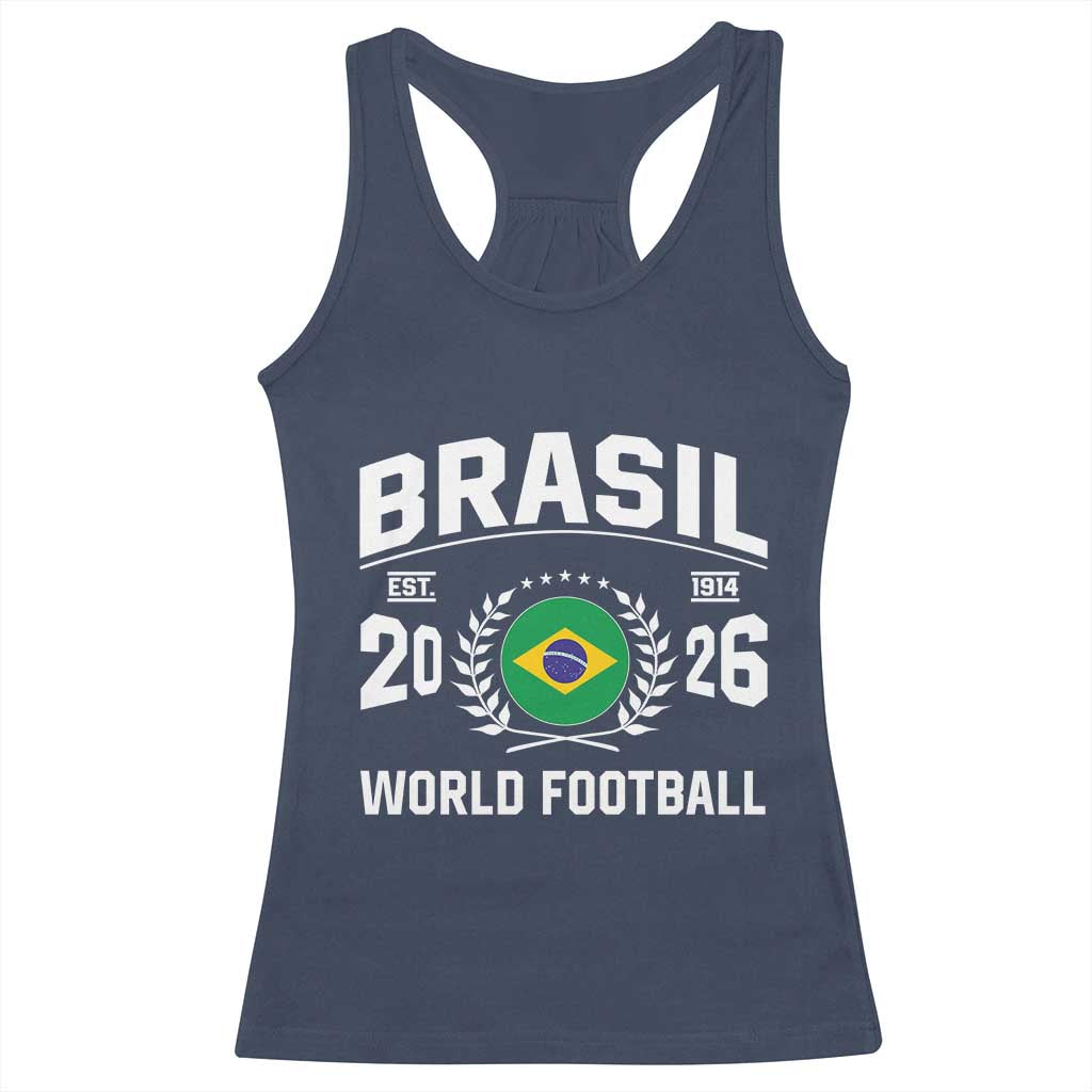 Brasil Flag Brazil Soccer Football Fan Racerback Tank Top