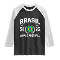 Brasil Flag Brazil Soccer Football Fan Raglan Shirt