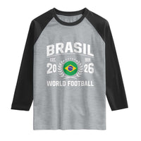 Brasil Flag Brazil Soccer Football Fan Raglan Shirt