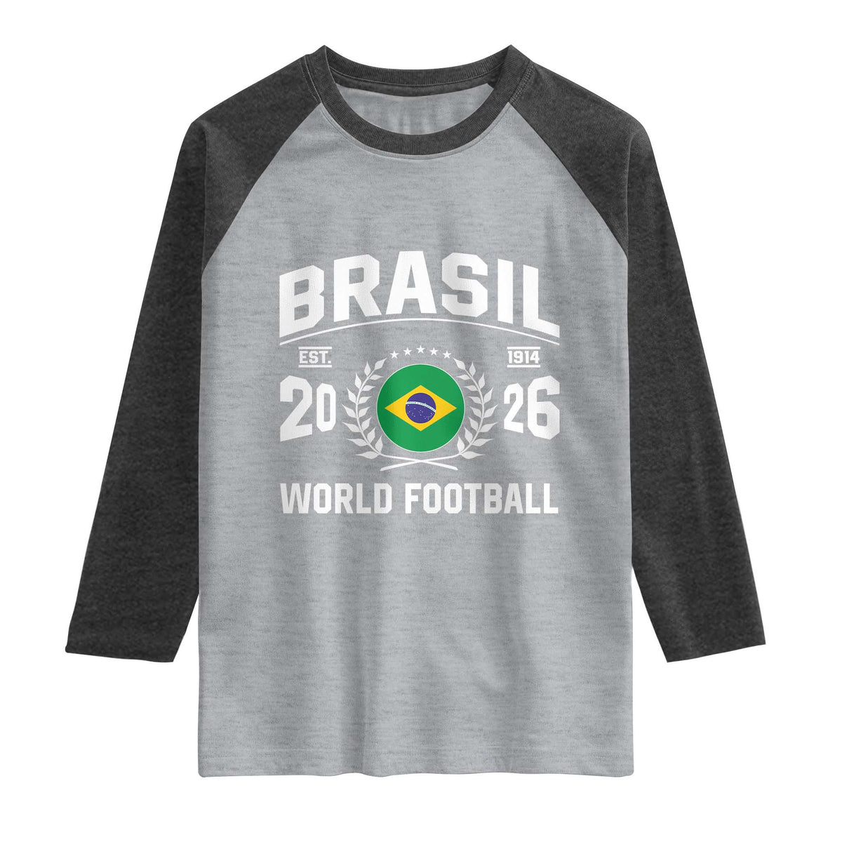 Brasil Flag Brazil Soccer Football Fan Raglan Shirt