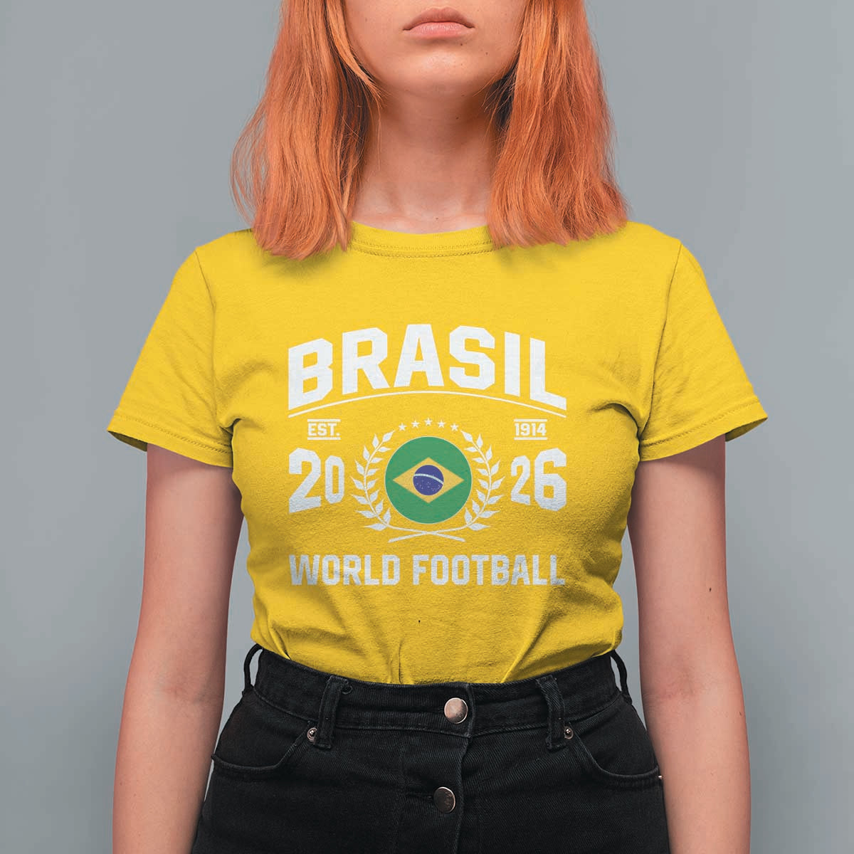 Brasil Flag Brazil Soccer Football Fan T Shirt For Women