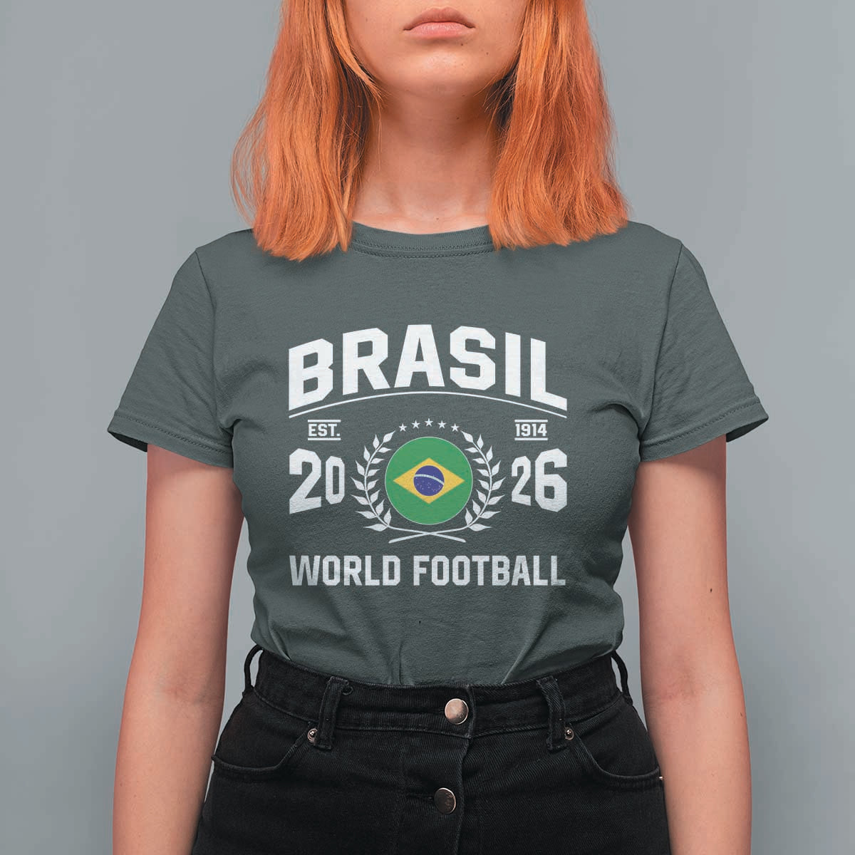 Brasil Flag Brazil Soccer Football Fan T Shirt For Women
