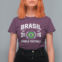 Brasil Flag Brazil Soccer Football Fan T Shirt For Women