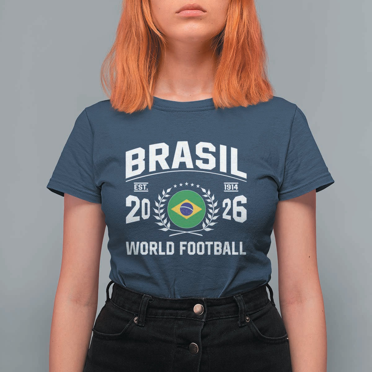 Brasil Flag Brazil Soccer Football Fan T Shirt For Women