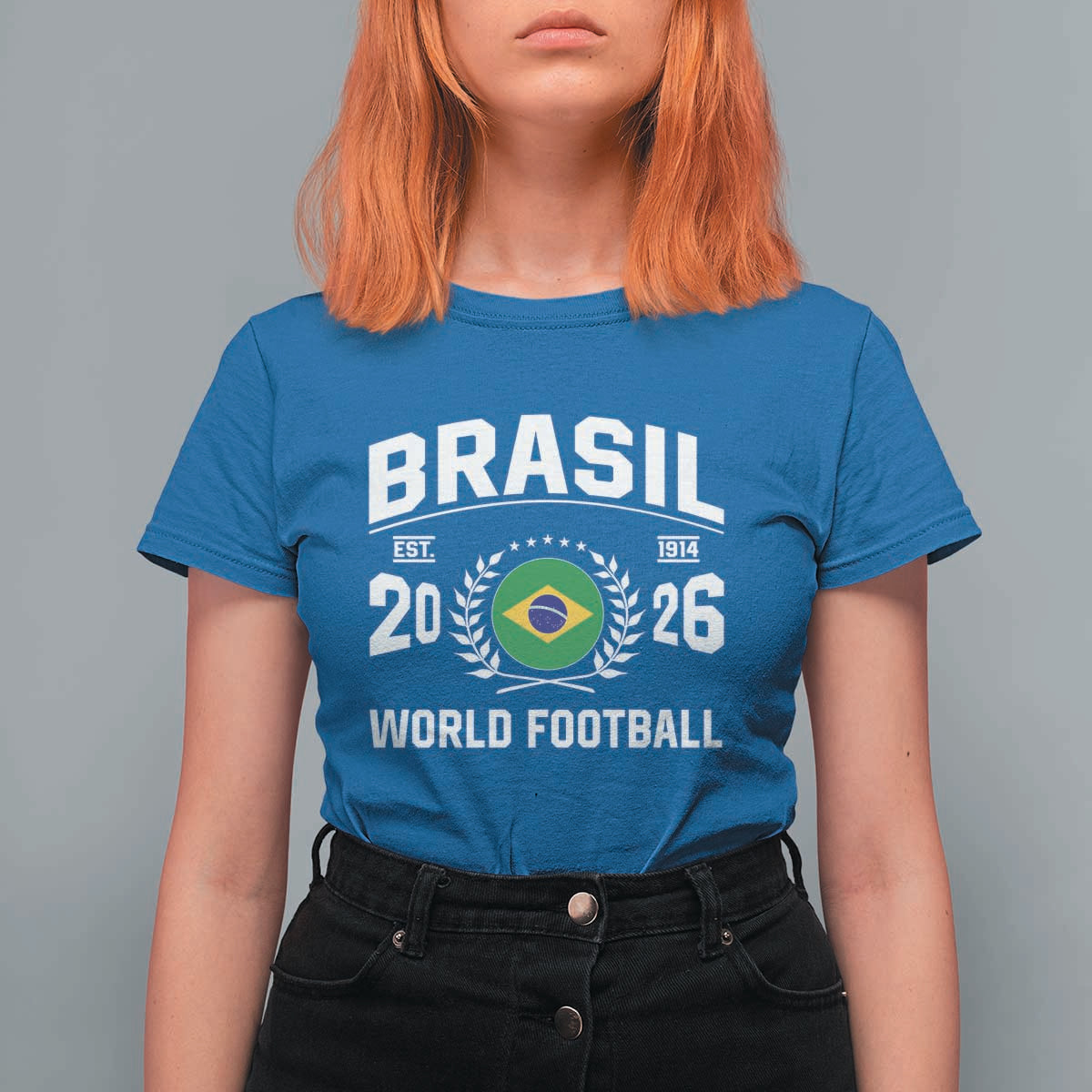 Brasil Flag Brazil Soccer Football Fan T Shirt For Women