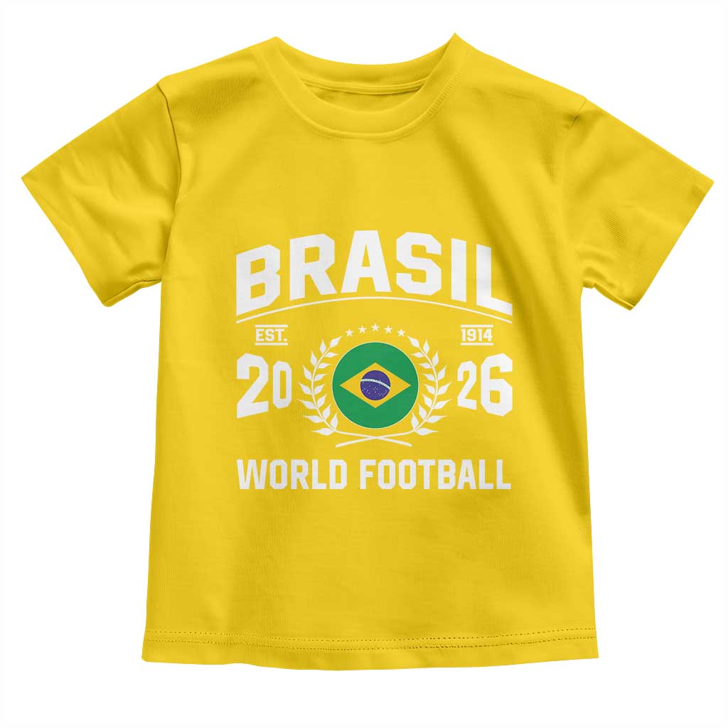 Brasil Flag Brazil Soccer Football Fan Toddler T Shirt