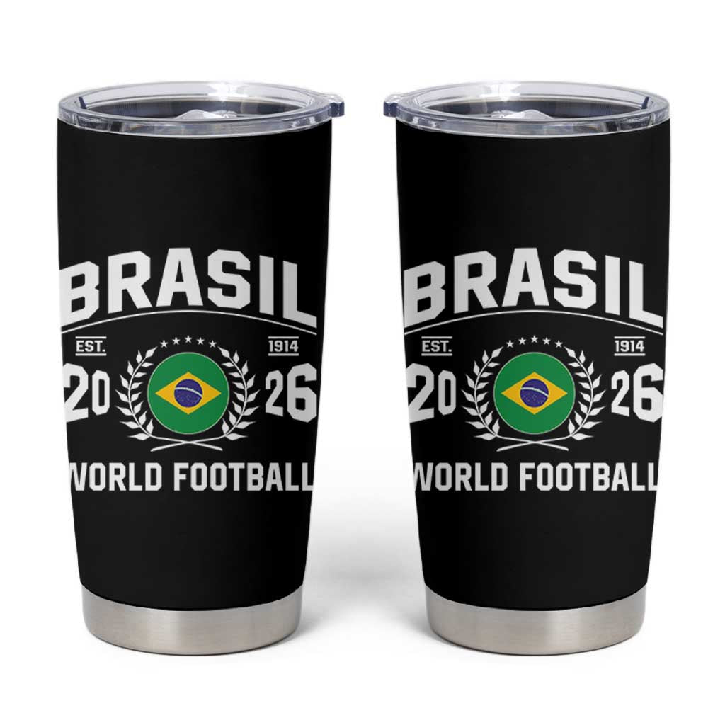 Brasil Flag Brazil Soccer Football Fan Tumbler Cup
