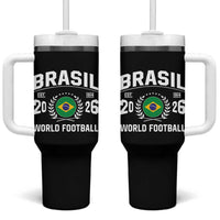 Brasil Flag Brazil Soccer Football Fan Tumbler With Handle