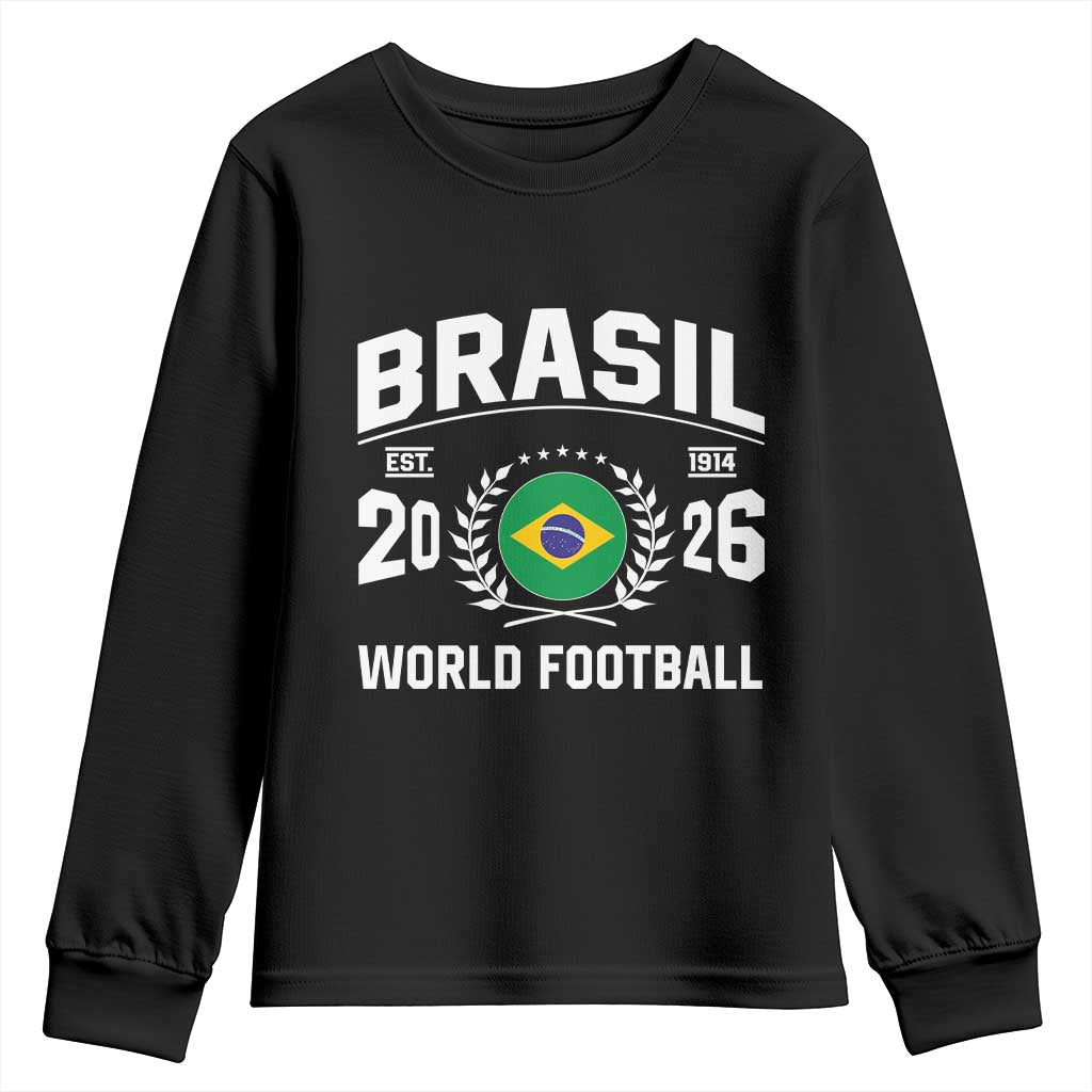 Brasil Flag Brazil Soccer Football Fan Youth Sweatshirt