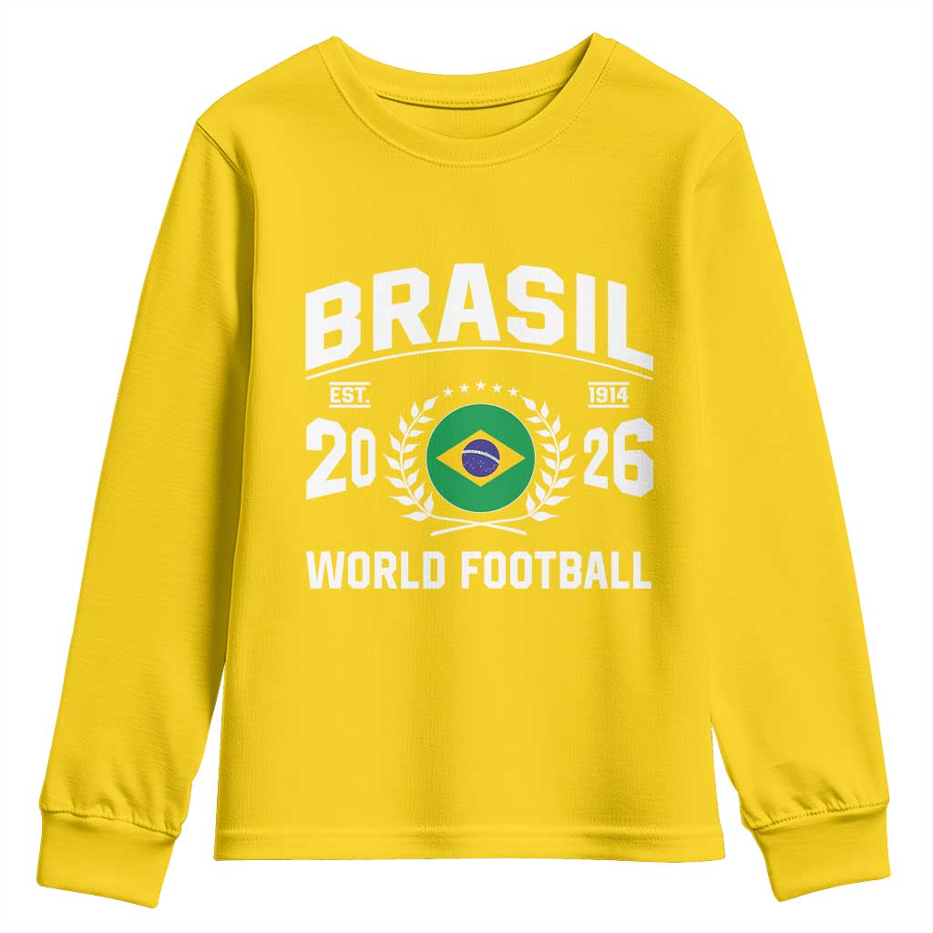 Brasil Flag Brazil Soccer Football Fan Youth Sweatshirt