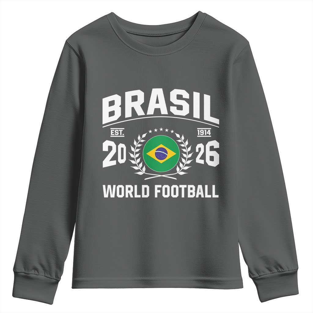 Brasil Flag Brazil Soccer Football Fan Youth Sweatshirt
