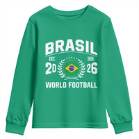 Brasil Flag Brazil Soccer Football Fan Youth Sweatshirt