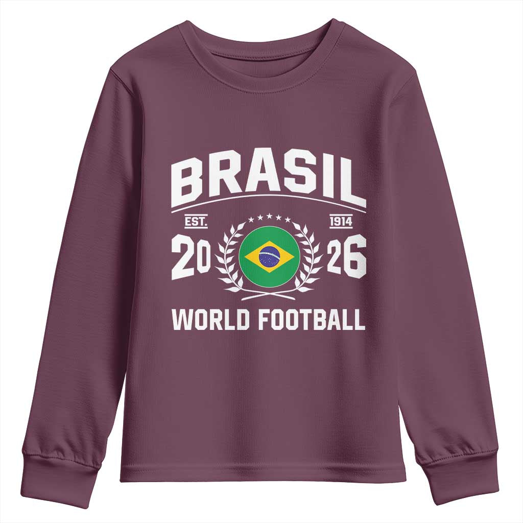 Brasil Flag Brazil Soccer Football Fan Youth Sweatshirt