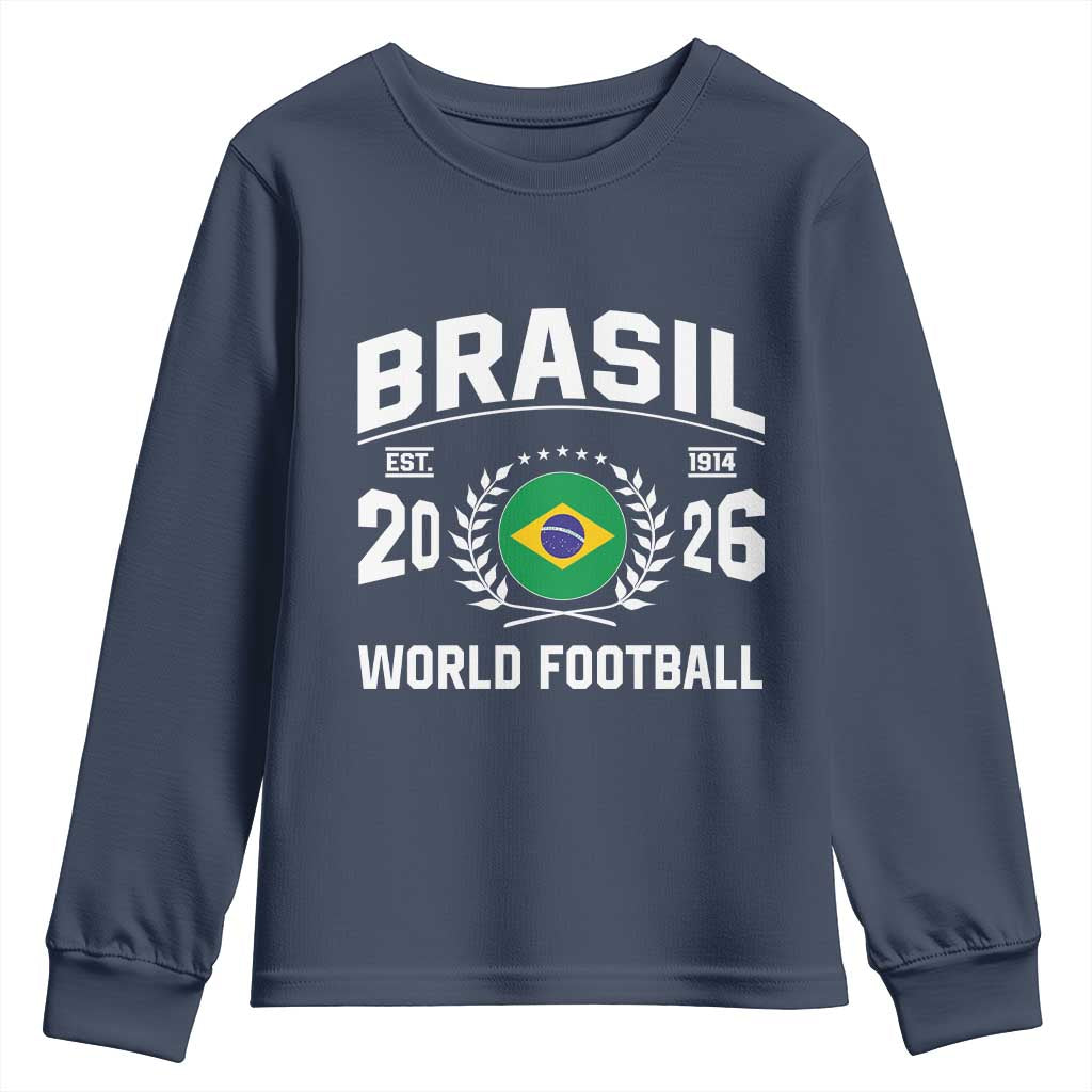 Brasil Flag Brazil Soccer Football Fan Youth Sweatshirt