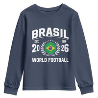 Brasil Flag Brazil Soccer Football Fan Youth Sweatshirt