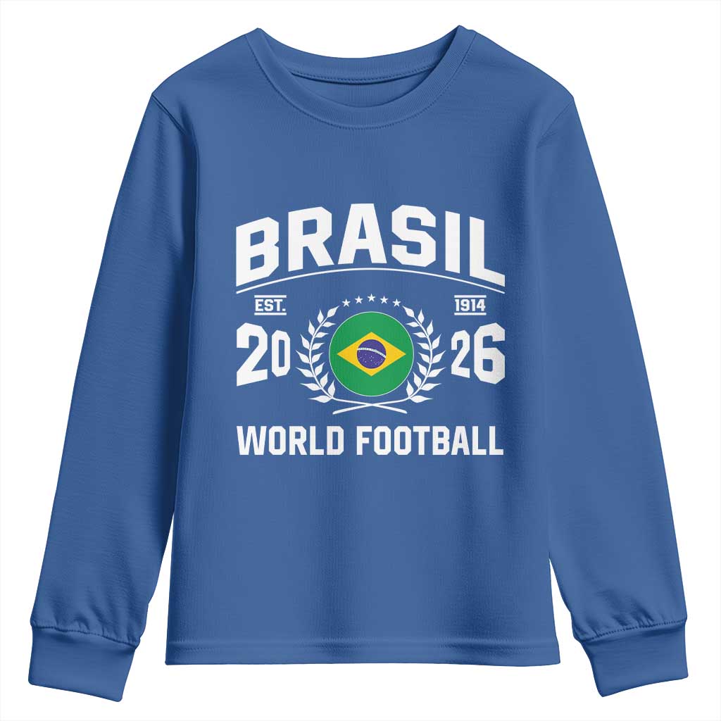 Brasil Flag Brazil Soccer Football Fan Youth Sweatshirt