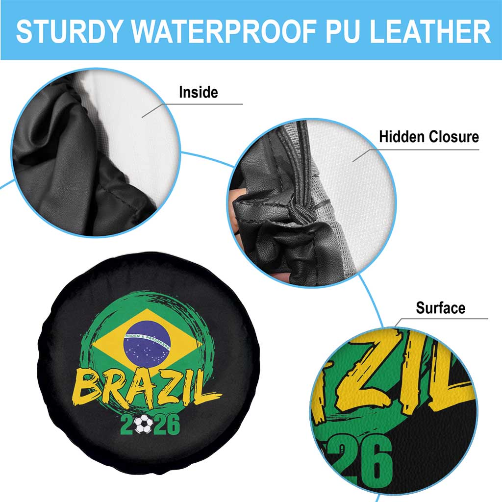Brazil Soccer Fan Brasil Flag Spare Tire Cover Brazilian Football Game Day Supporter